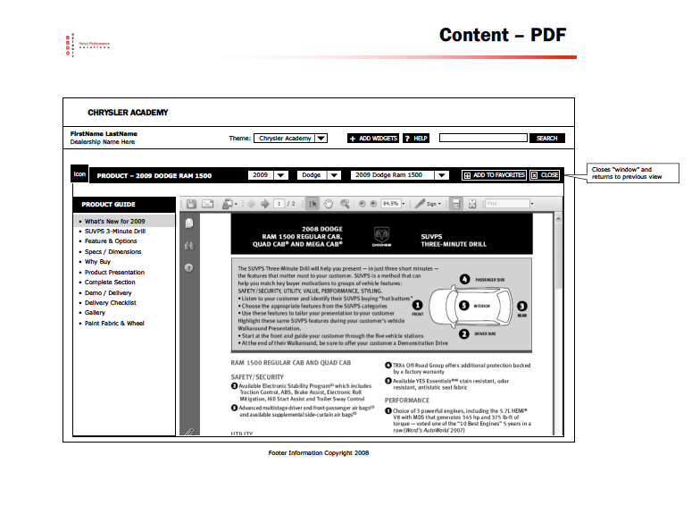 Chrysler Academy 2.0 Dealership Tool